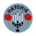 Blue Rose Embroidered Patch