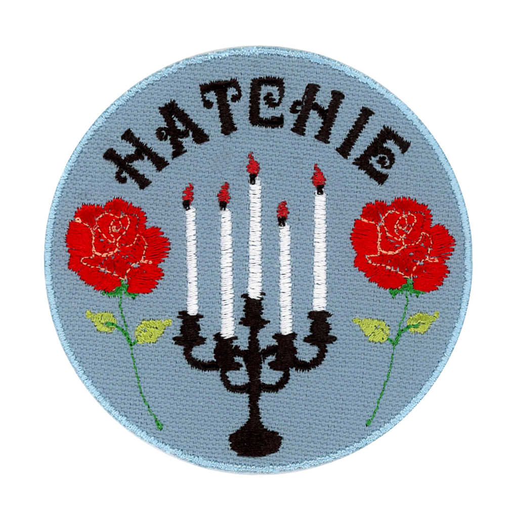 Blue Rose Embroidered Patch